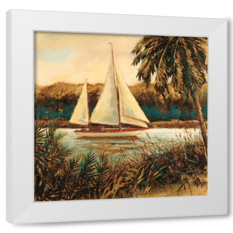 Tranquil Mood White Modern Wood Framed Art Print by Wiens, James