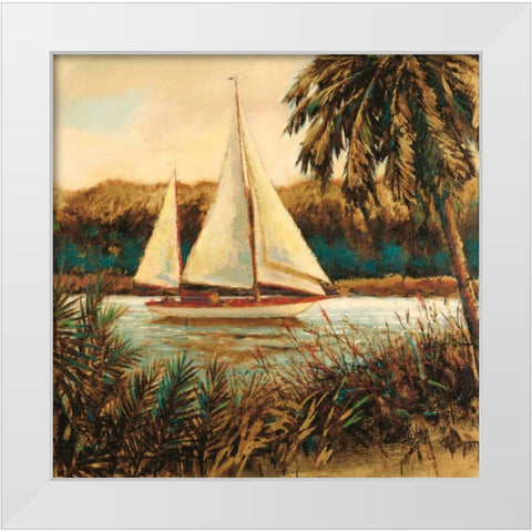 Tranquil Mood White Modern Wood Framed Art Print by Wiens, James