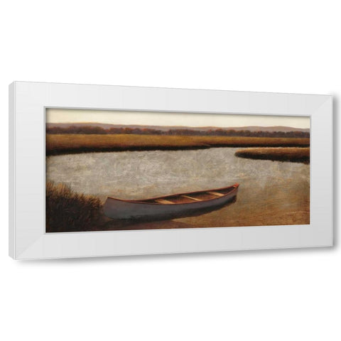 Serene Waters White Modern Wood Framed Art Print by Wiens, James