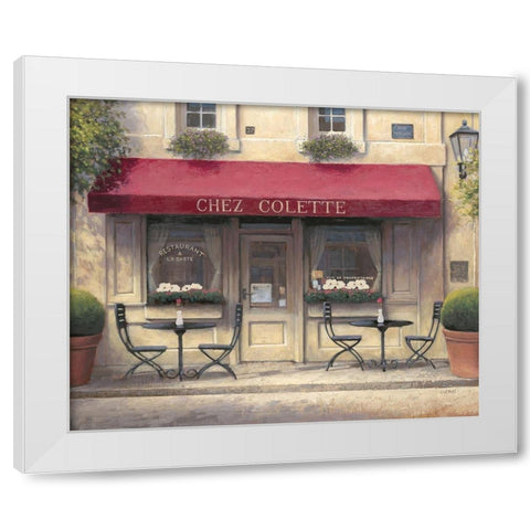 Chez Colette White Modern Wood Framed Art Print by Wiens, James