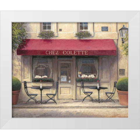 Chez Colette White Modern Wood Framed Art Print by Wiens, James