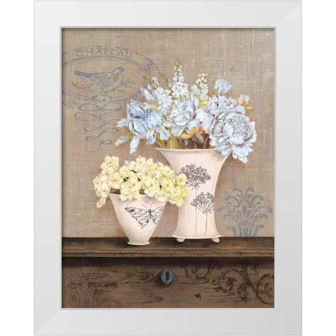 Chateau Chocolat In Cream White Modern Wood Framed Art Print by White, Kathryn