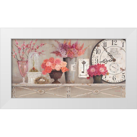 Blossom Time White Modern Wood Framed Art Print by White, Kathryn