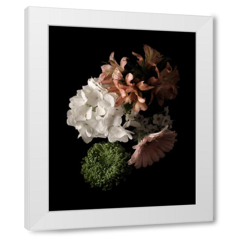 Midnight Hydrangea White Modern Wood Framed Art Print by Greenwood, Julie