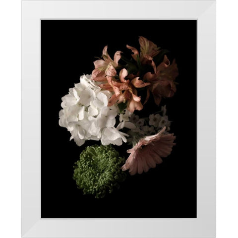 Midnight Hydrangea White Modern Wood Framed Art Print by Greenwood, Julie