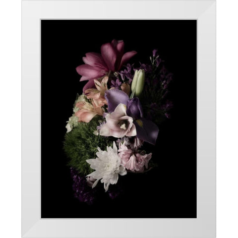 Midnight Magnolia White Modern Wood Framed Art Print by Greenwood, Julie