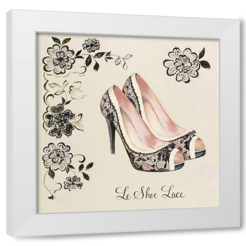 LE SHOE LACE White Modern Wood Framed Art Print by Fabiano, Marco