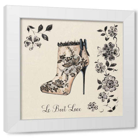 LE BOOT LACE White Modern Wood Framed Art Print by Fabiano, Marco