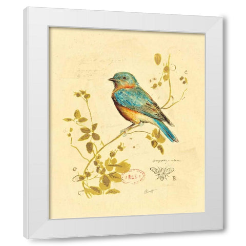 Gilded Songbird 4  White Modern Wood Framed Art Print by Barrett, Chad