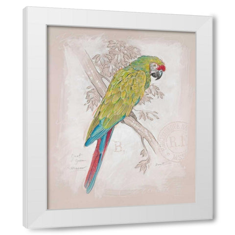 Chartreuse Tropical White Modern Wood Framed Art Print by Barrett, Chad