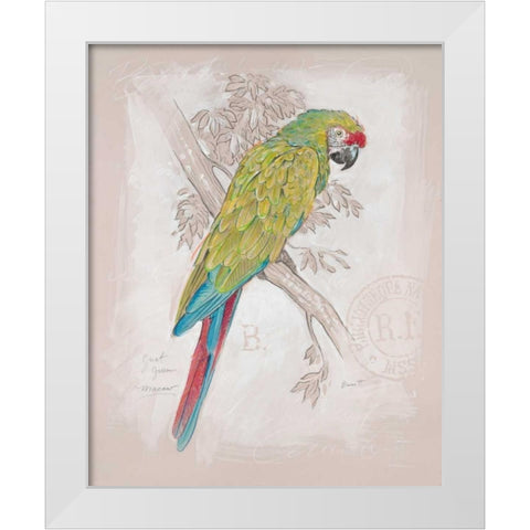 Chartreuse Tropical White Modern Wood Framed Art Print by Barrett, Chad