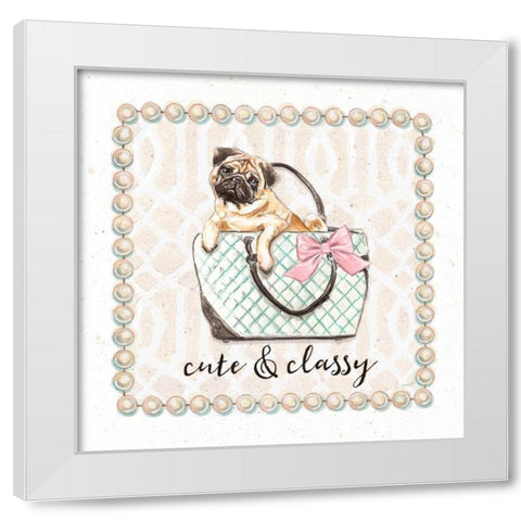 Cute and Classy White Modern Wood Framed Art Print by Barrett, Chad