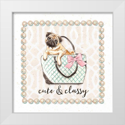 Cute and Classy White Modern Wood Framed Art Print by Barrett, Chad