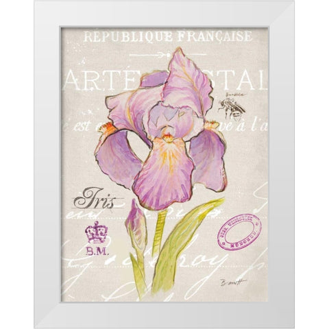 Sketchbook Iris White Modern Wood Framed Art Print by Barrett, Chad
