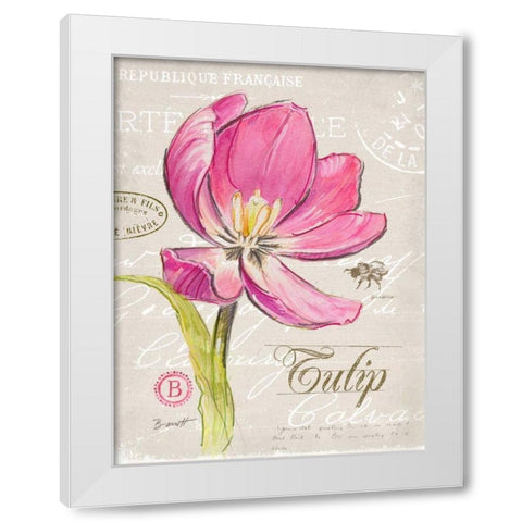 Sketchbook Tulip White Modern Wood Framed Art Print by Barrett, Chad