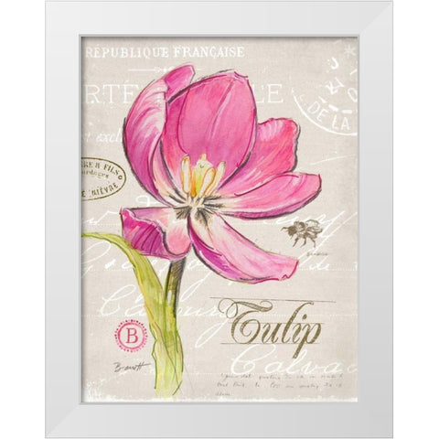 Sketchbook Tulip White Modern Wood Framed Art Print by Barrett, Chad