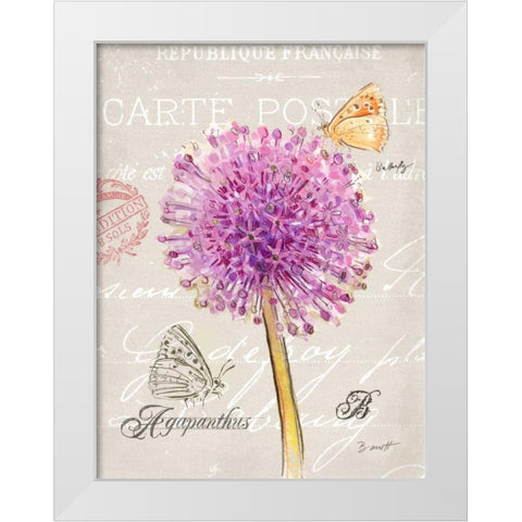 Sketchbook Agapanthus White Modern Wood Framed Art Print by Barrett, Chad