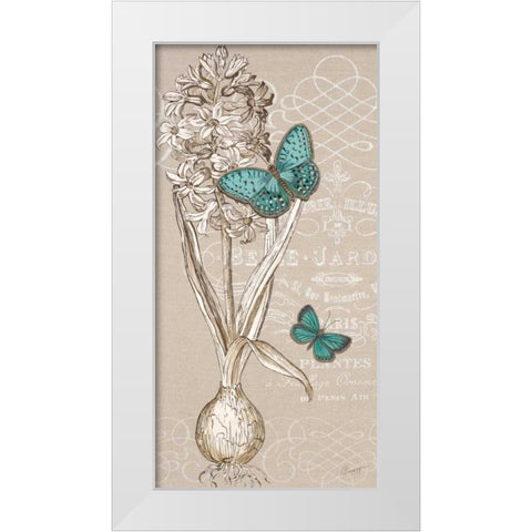 Hyacinth Bulb White Modern Wood Framed Art Print by Barrett, Chad