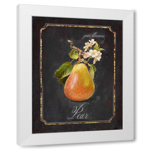 Heritage Pear White Modern Wood Framed Art Print by Barrett, Chad