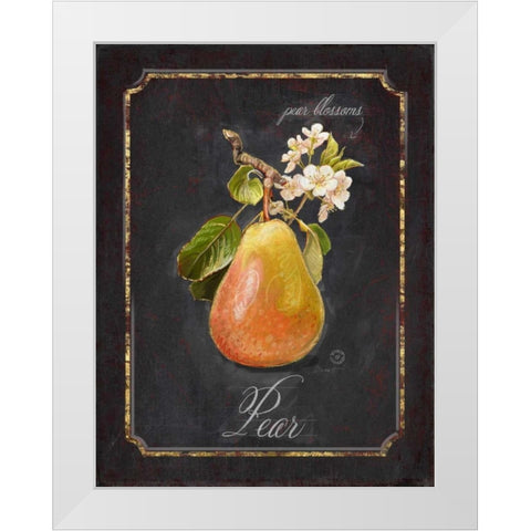 Heritage Pear White Modern Wood Framed Art Print by Barrett, Chad