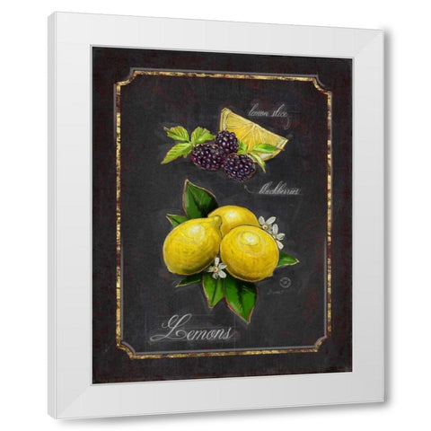 Heritage Lemons White Modern Wood Framed Art Print by Barrett, Chad