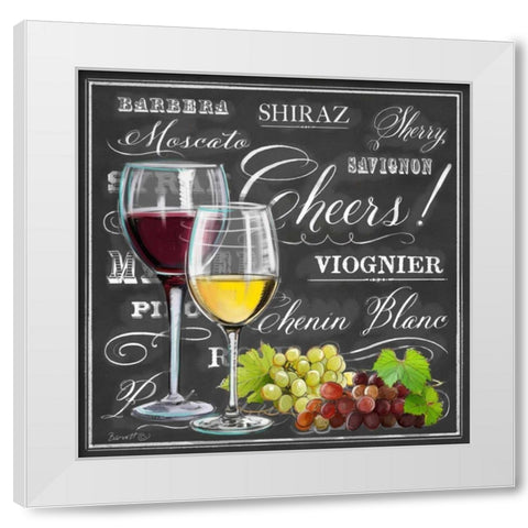 Gourmet Wine Selection White Modern Wood Framed Art Print by Barrett, Chad
