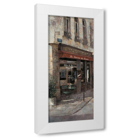 La Taverne White Modern Wood Framed Art Print by Hak, Chiu Tak
