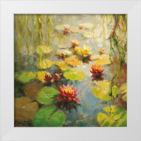 Calm Reflections White Modern Wood Framed Art Print by Oxley, Vail