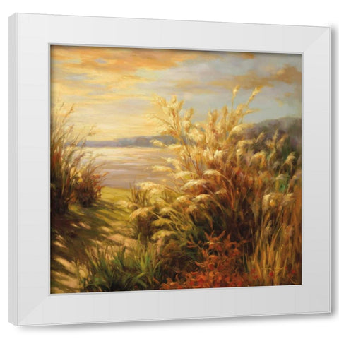 Natures Waterfront White Modern Wood Framed Art Print by Oxley, Vail