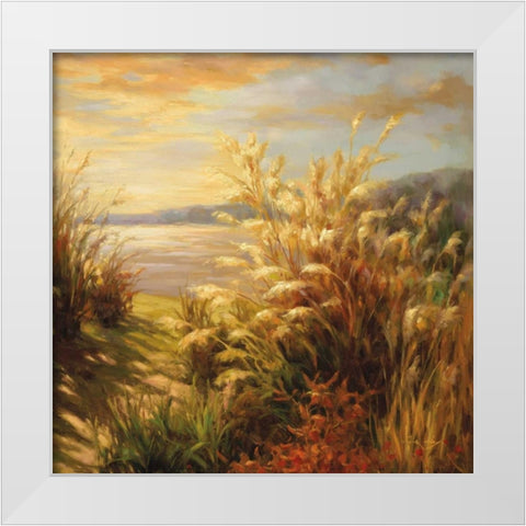 Natures Waterfront White Modern Wood Framed Art Print by Oxley, Vail