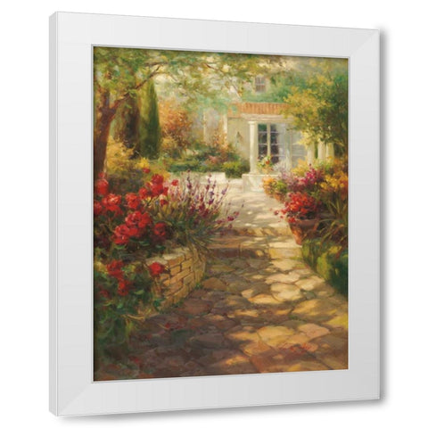 Summer Terrace White Modern Wood Framed Art Print by Oxley, Vail