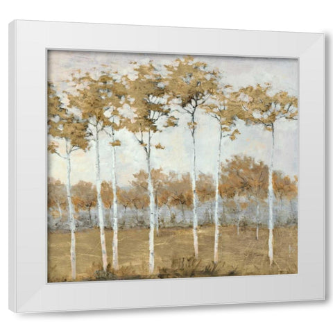 Autumns Gold 2 White Modern Wood Framed Art Print by Schultz McGannon