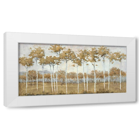 Autumns Golden Vista White Modern Wood Framed Art Print by Schultz McGannon