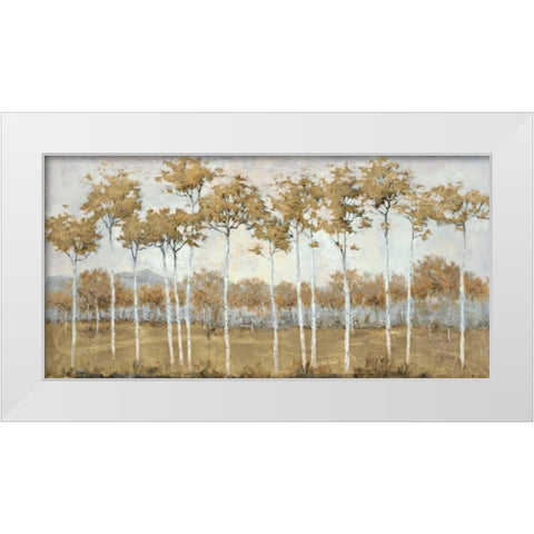 Autumns Golden Vista White Modern Wood Framed Art Print by Schultz McGannon
