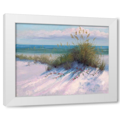 Ocean Breeze View White Modern Wood Framed Art Print by McGannon, Jill Schultz