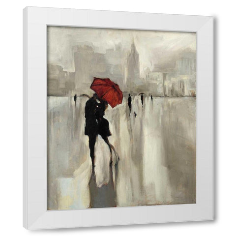 Swept Away White Modern Wood Framed Art Print by Lehman, Laurel
