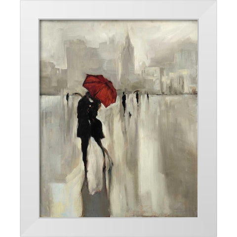Swept Away White Modern Wood Framed Art Print by Lehman, Laurel