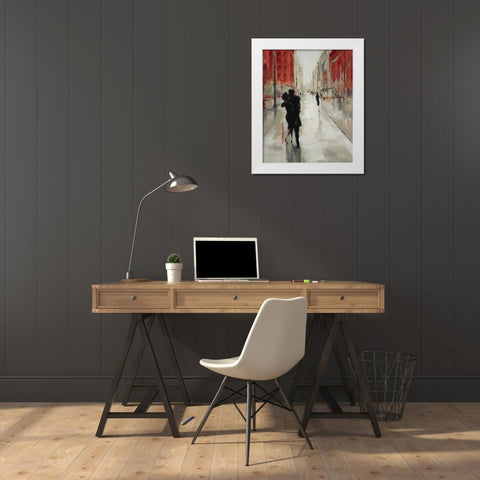 City Romance White Modern Wood Framed Art Print by Lehman, Laurel