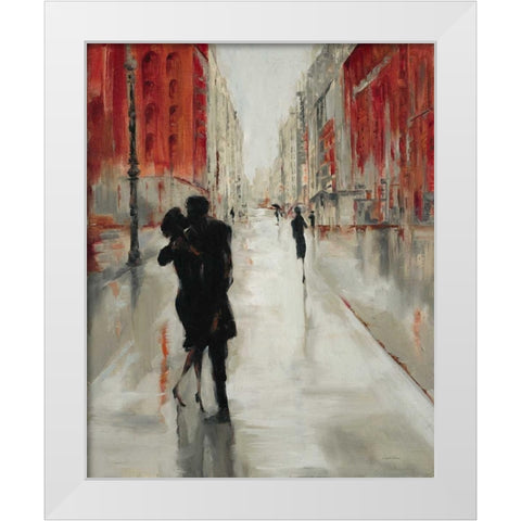 City Romance White Modern Wood Framed Art Print by Lehman, Laurel
