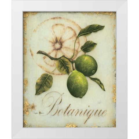 Lime Recollection White Modern Wood Framed Art Print by Regina Andrew Design