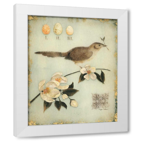 Blossom Recollection White Modern Wood Framed Art Print by Regina Andrew Design