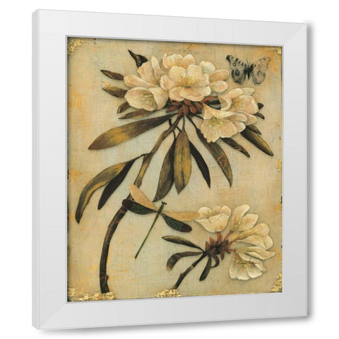Rhododendron Recollection White Modern Wood Framed Art Print by Regina Andrew Design