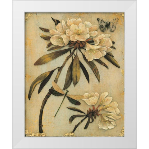 Rhododendron Recollection White Modern Wood Framed Art Print by Regina Andrew Design