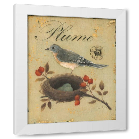 Rosehip Recollection  White Modern Wood Framed Art Print by Regina Andrew Design