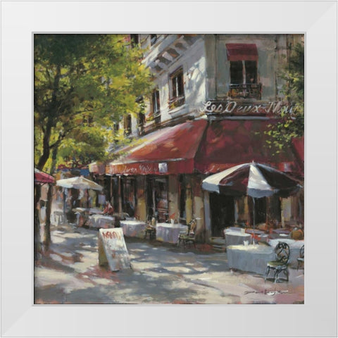 Mattina Terrace White Modern Wood Framed Art Print by Heighton, Brent