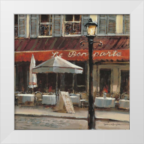 Latin Quarter White Modern Wood Framed Art Print by Heighton, Brent