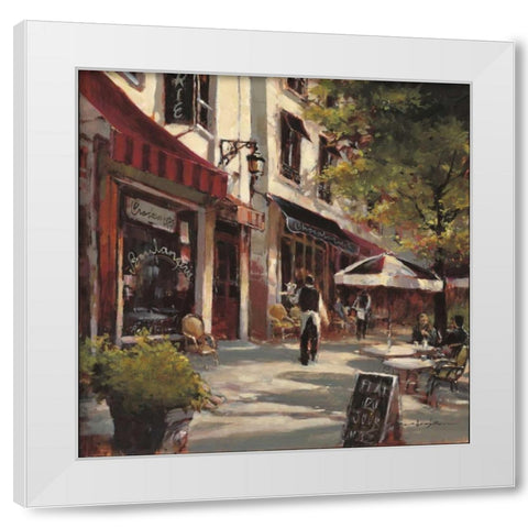 Boulevard Cafe White Modern Wood Framed Art Print by Heighton, Brent