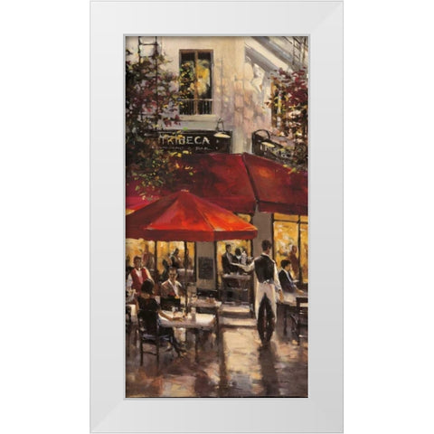 Tribeca Bar White Modern Wood Framed Art Print by Heighton, Brent