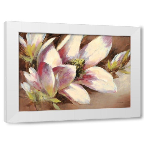 Magnolia Breeze White Modern Wood Framed Art Print by Heighton, Brent