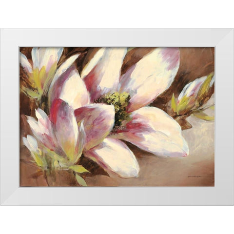 Magnolia Breeze White Modern Wood Framed Art Print by Heighton, Brent